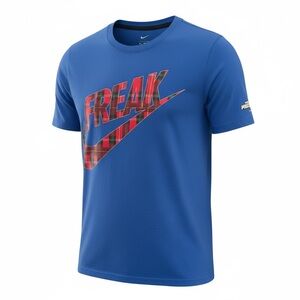 The Nike Tee Men’s 2XL Blue 'Freak' Graphic Short Sleeve Tee